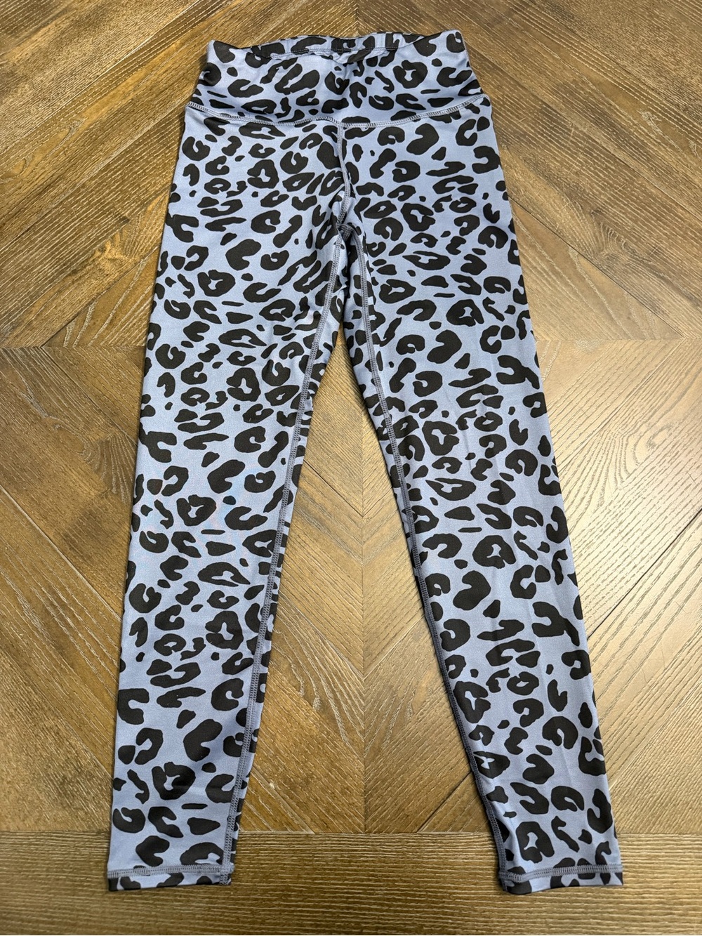 Leopard Print Gray Yoga Pants